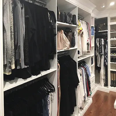 Custom Closets hanging and shelving in Connecticut & Westchescher